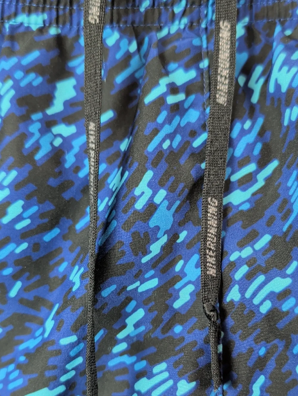 Nike Women's Black & Blue Patterned Athletic Shorts Dry Fit Medium - Picture 3 of 5